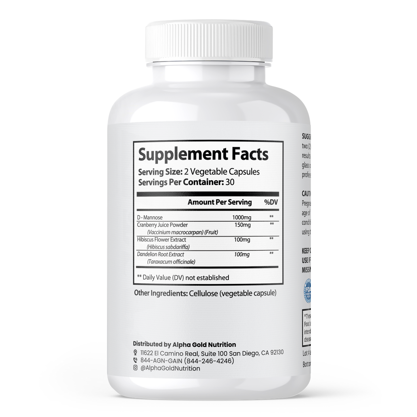 D-Mannose Vitamins – Daily Cleanse Support