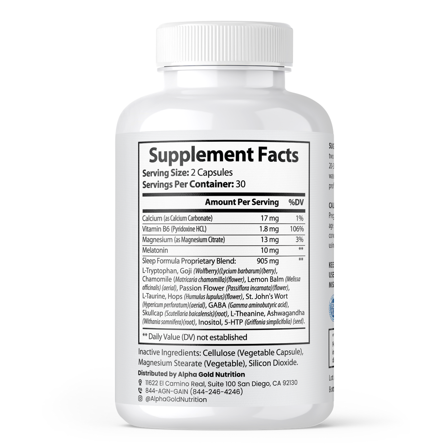 (Out of stock) Sleep Support – Melatonin, Magnesium & B6
