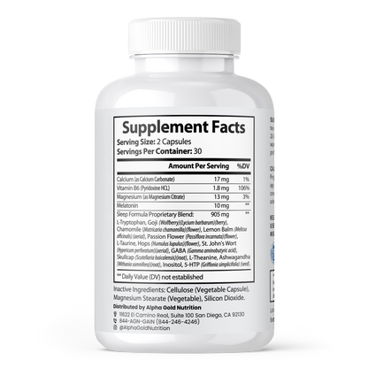 (Out of stock) Sleep Support – Melatonin, Magnesium & B6
