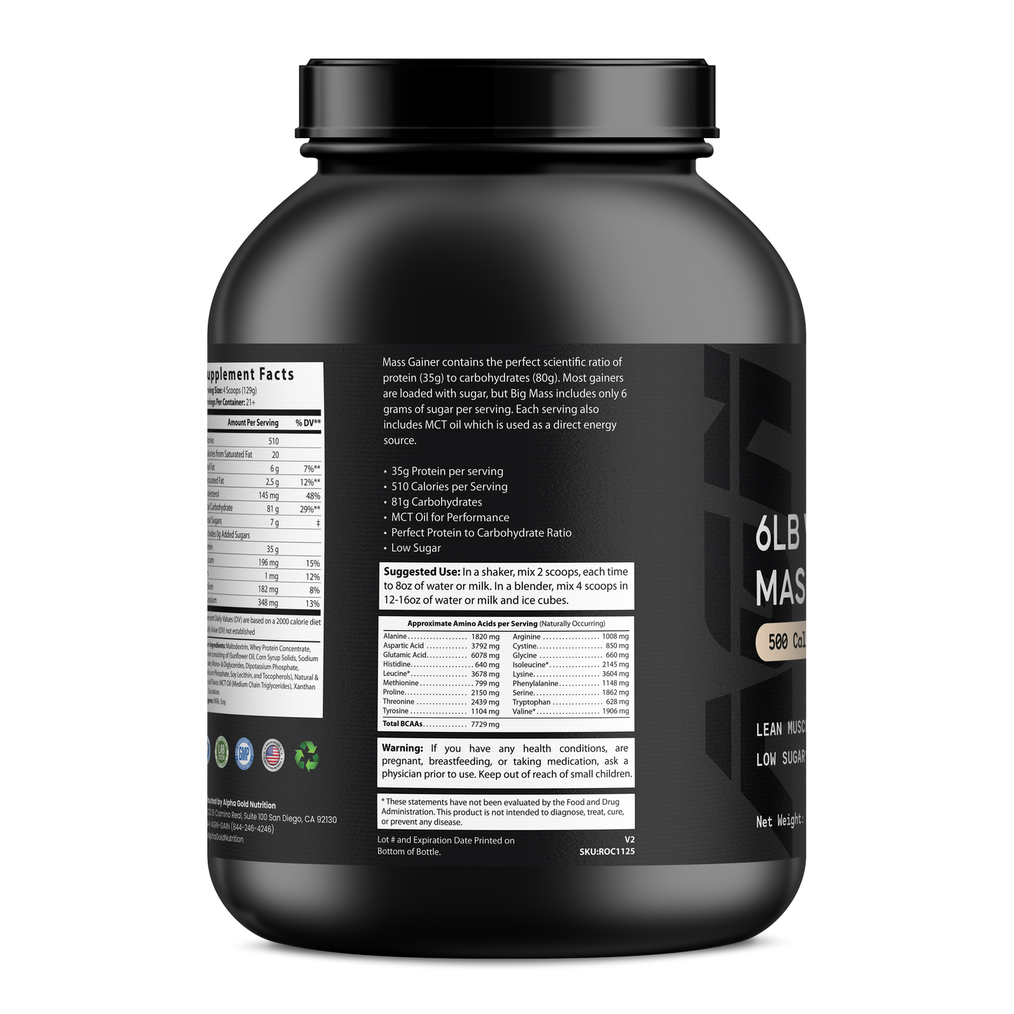 (Out of stock) 6LB Whey Protein – 500 Calorie Vanilla Milkshake