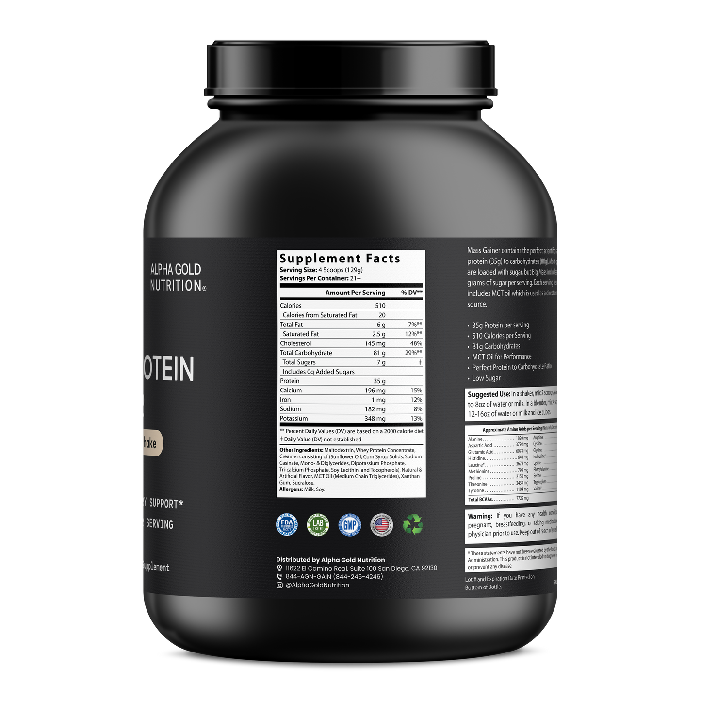 (Out of stock) 6LB Whey Protein – 500 Calorie Vanilla Milkshake